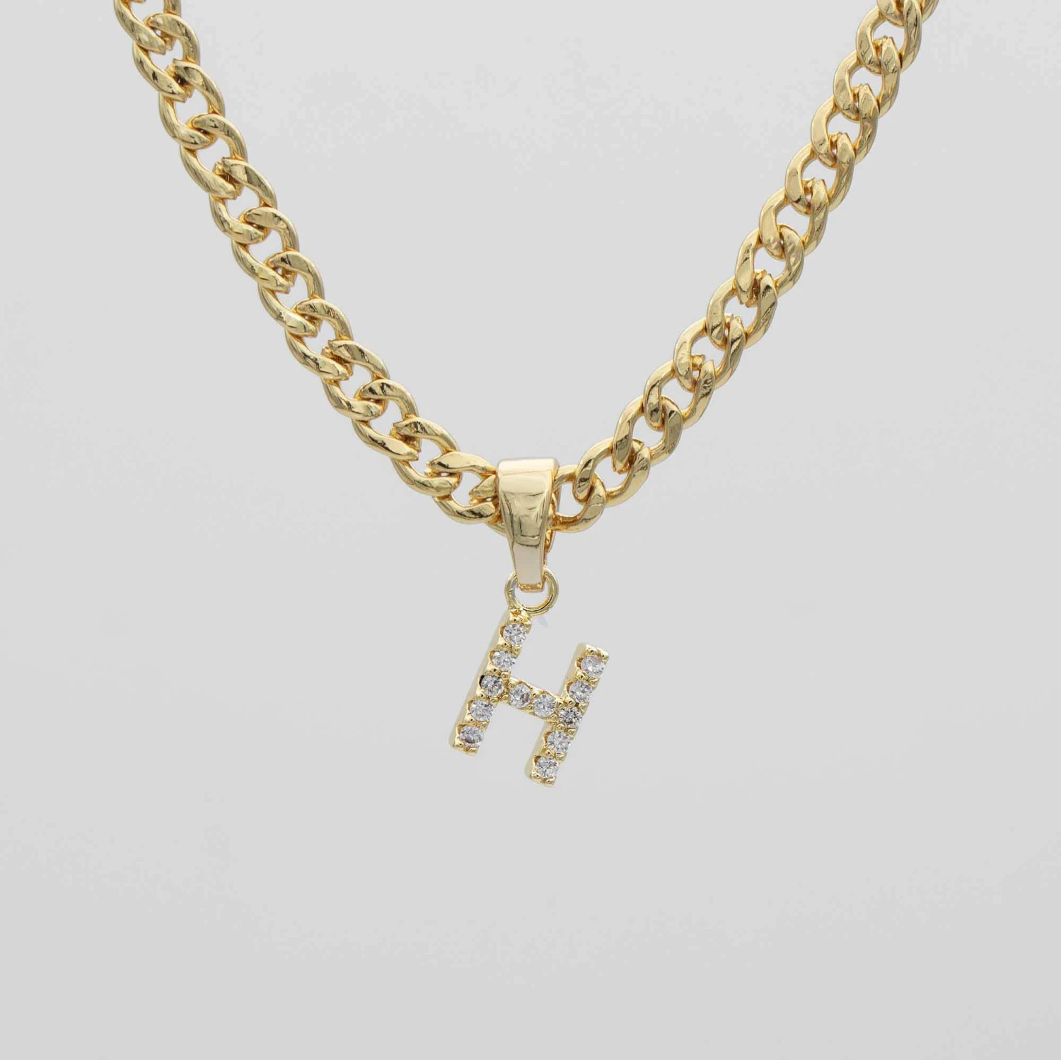 ICY Initial Necklace | Cuban 12 ICY Initial Necklace | Cuban - Image 12