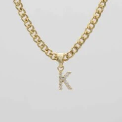 ICY Initial Necklace | Cuban 33 ICY Initial Necklace | Cuban -Prya Store ICY Initial Necklace Cuban K gold PRYA 9627c7fa 2072 4ac7 8cd8 36df303bb707