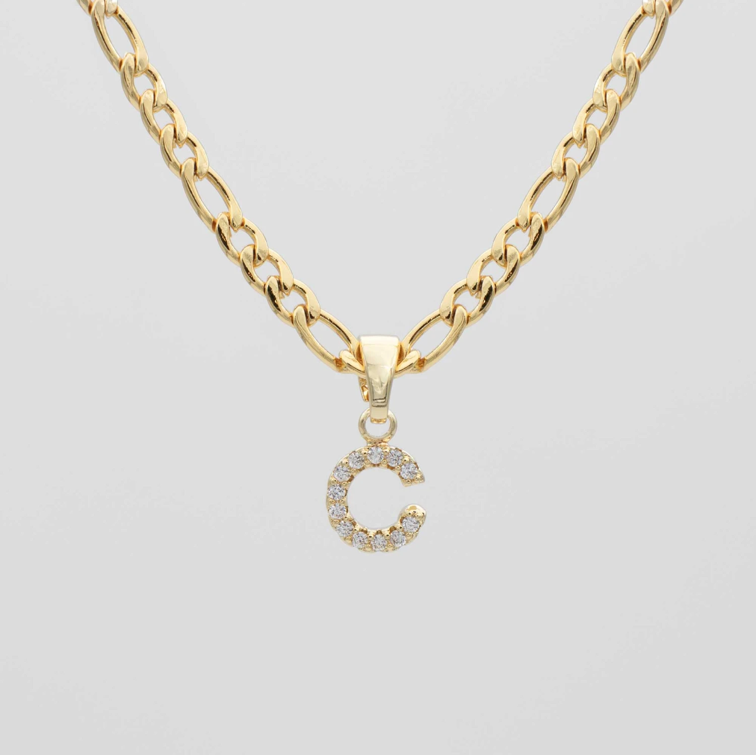 ICY Initial Necklace | Figaro 5 ICY Initial Necklace | Figaro - Image 5