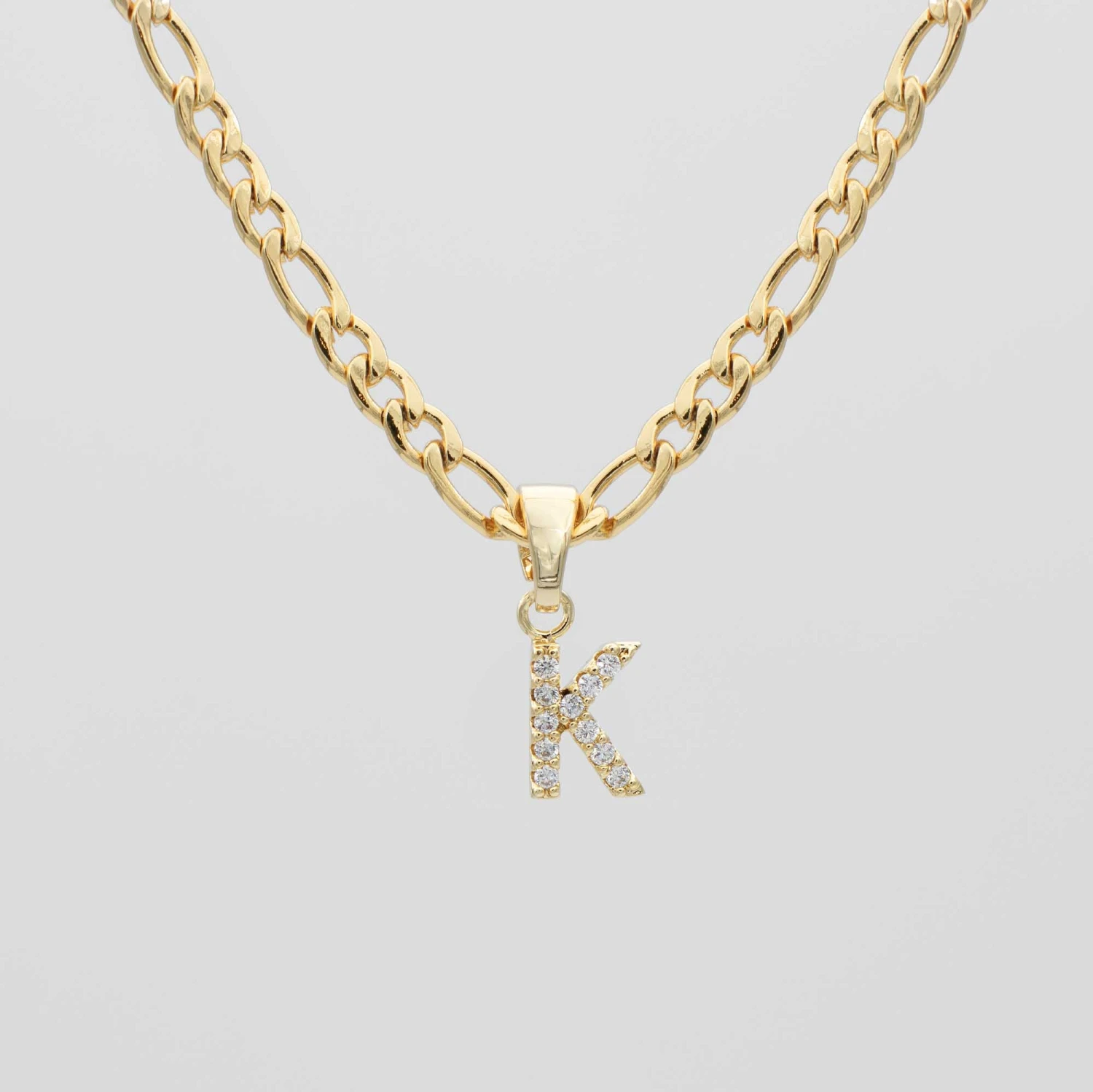 ICY Initial Necklace | Figaro 10 ICY Initial Necklace | Figaro - Image 10