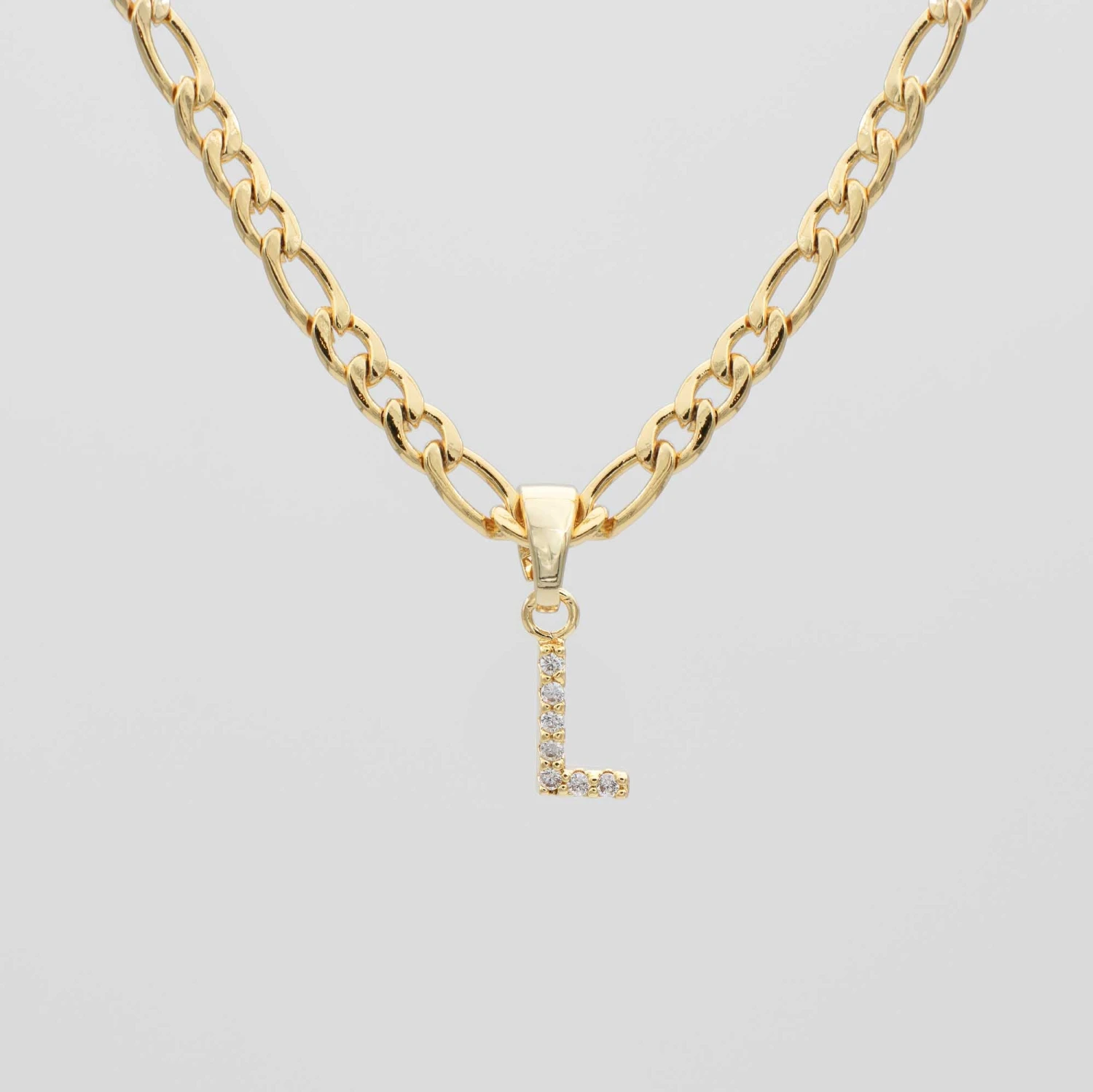 ICY Initial Necklace | Figaro 11 ICY Initial Necklace | Figaro - Image 11