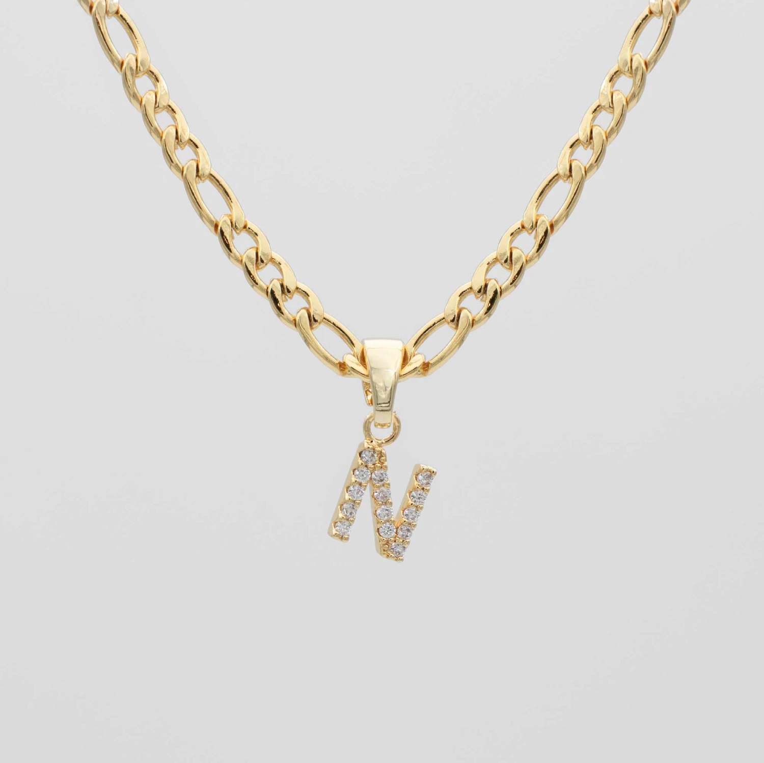 ICY Initial Necklace | Figaro 12 ICY Initial Necklace | Figaro - Image 12