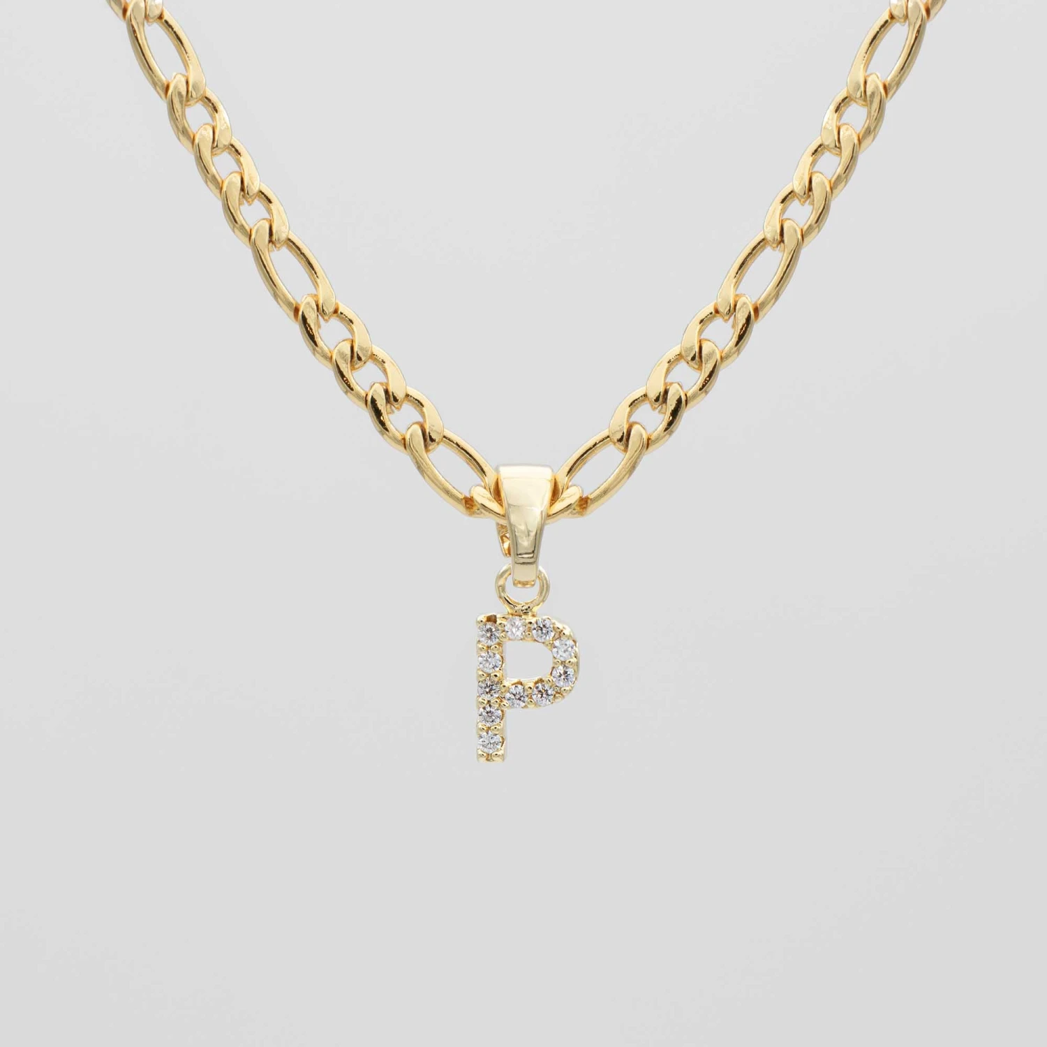 ICY Initial Necklace | Figaro 14 ICY Initial Necklace | Figaro - Image 14