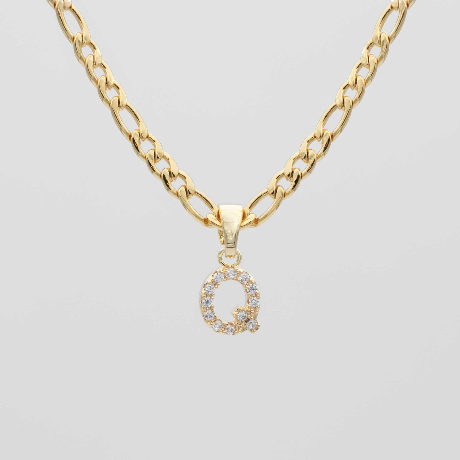 ICY Initial Necklace | Figaro 15 ICY Initial Necklace | Figaro - Image 15