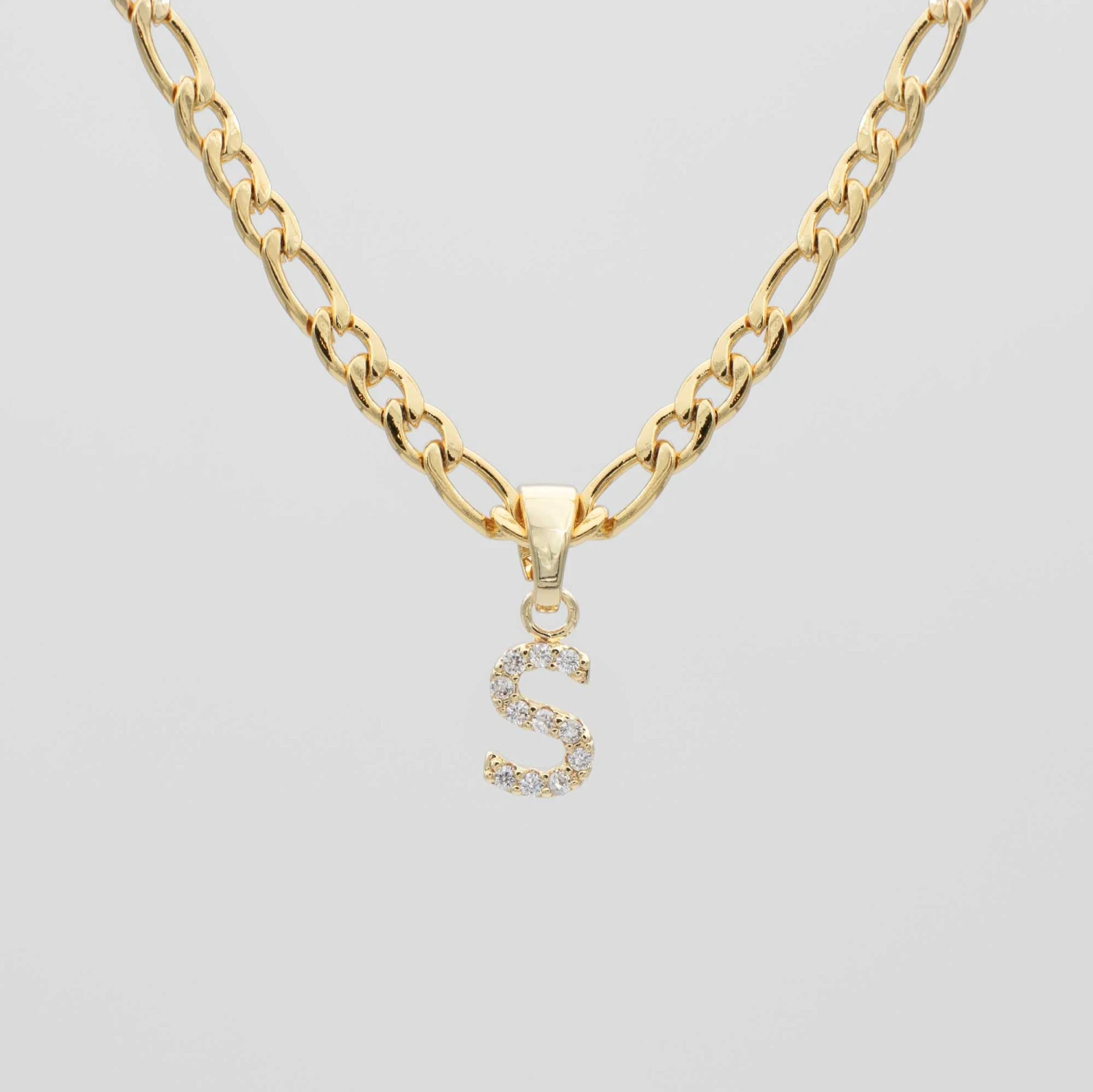 ICY Initial Necklace | Figaro 17 ICY Initial Necklace | Figaro - Image 17