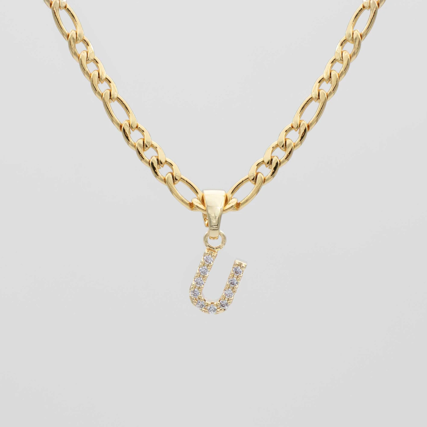 ICY Initial Necklace | Figaro 18 ICY Initial Necklace | Figaro - Image 18