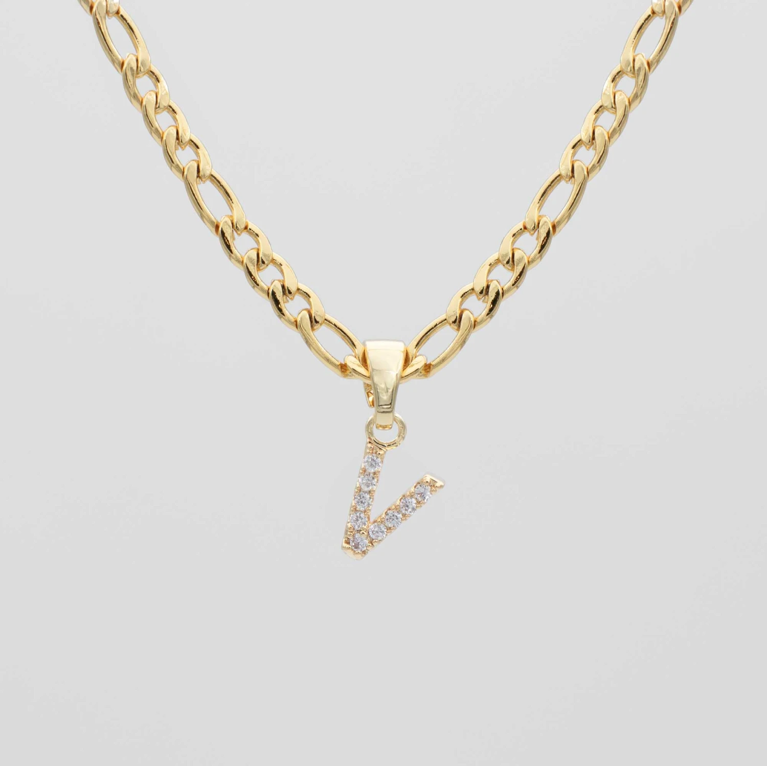 ICY Initial Necklace | Figaro 19 ICY Initial Necklace | Figaro - Image 19