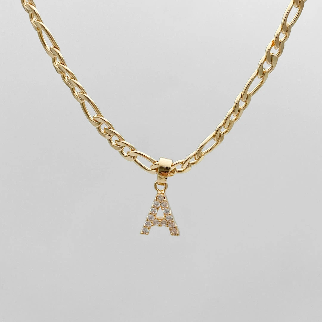 ICY Initial Necklace | Figaro 1 ICY Initial Necklace | Figaro