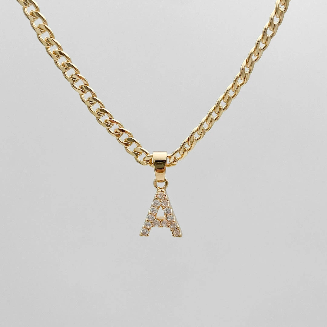 ICY Initial Necklace | Cuban 1 ICY Initial Necklace | Cuban