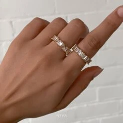 Jada Baguette Cut CZ Adjustable Ring | Gold -Prya Store IMG 6702