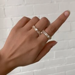 Anna Baguette Cut CZ Ring | Gold -Prya Store IMG 6702 2 be5ab43f 25de 4c39 865c f6c452096f86