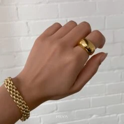 Alexa Dome Ring | Gold -Prya Store IMG 6729