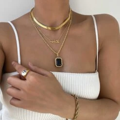 Amelia Onyx Tablet Necklace -Prya Store IMG 8193 PRYA Necklaces bea74c31 36a0 42c4 ab68 ce114e27e318