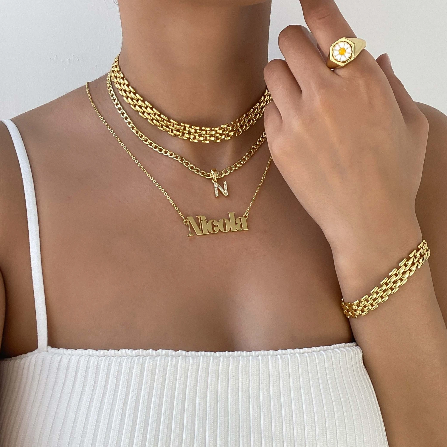 ICY Initial Necklace | Cuban 2 ICY Initial Necklace | Cuban - Image 2