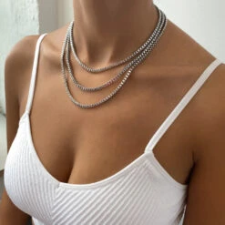 Box Chain Necklace | Silver 27 Box Chain Necklace | Silver -Prya Store IMG 92882