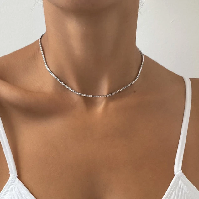 Box Chain Necklace | Silver 1 Box Chain Necklace | Silver