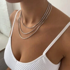 Box Chain Necklace | Silver 21 Box Chain Necklace | Silver -Prya Store IMG 93352