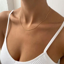 Fine Snake Chain | Gold -Prya Store IMG 9518