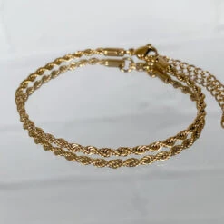 Rope Chain Anklet | Gold -Prya Store IMG 9761