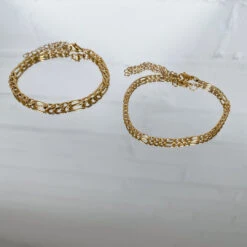Figaro Chain Anklet Gold -Prya Store IMG 9838 adb070d5 70db 4370 9b1a 09237c89ce57