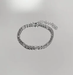 Figaro Chain Anklet Silver -Prya Store IMG 9860
