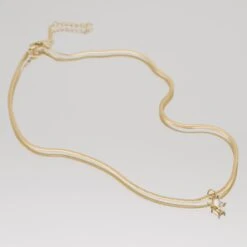 Imani Pendant Necklace -Prya Store ImaniNecklace Studio Gold Clear 01 PRYA