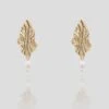 Inaya Textured Pearl Earrings