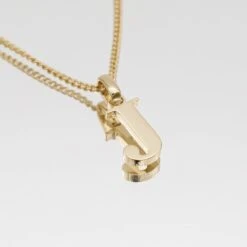 Kayla Initial Necklace -Prya Store InitialNecklace J 01 PRYA