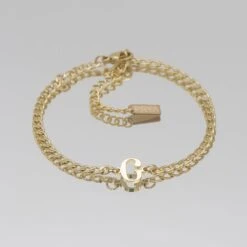 Dubai Initial Bracelet -Prya Store Initial bracelet G gold PRYA