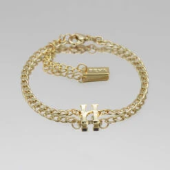 Dubai Initial Bracelet -Prya Store Initial bracelet H gold PRYA