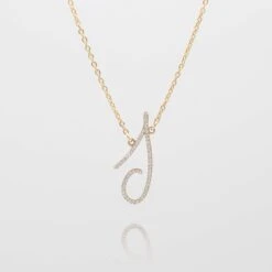 Sydney Initial Necklace -Prya Store J gold PRYA