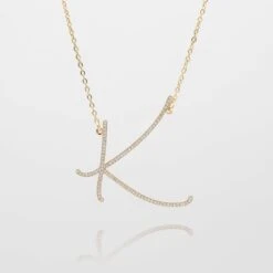 Sydney Initial Necklace -Prya Store K gold PRYA