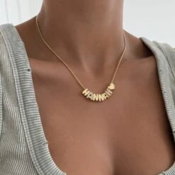 Personalised Bubble Charm Necklace -Prya Store LS Paved Bubble Charm Necklace 4