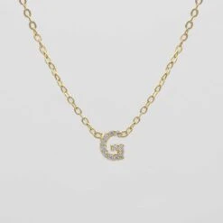 Lana ICY Initial Necklace -Prya Store Lana initial Necklace G gold PRYA