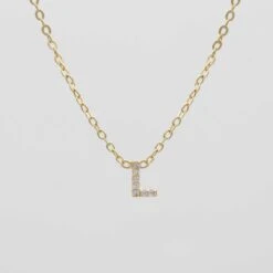 Lana ICY Initial Necklace -Prya Store Lana initial Necklace L gold PRYA