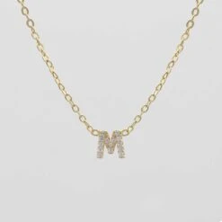 Lana ICY Initial Necklace -Prya Store Lana initial Necklace M gold PRYA