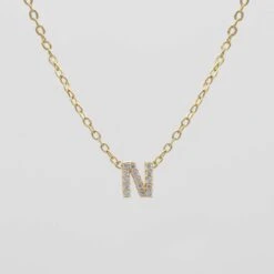 Lana ICY Initial Necklace -Prya Store Lana initial Necklace N gold PRYA 1