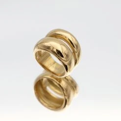 Layla Double Dome Ring -Prya Store LaylaRing3 gold PRYA