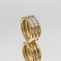 Liana Triple Band CZ Ring -Prya Store Lianaring3 gold PRYA 30