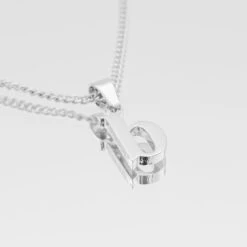 Kayla Lowercase Mini Initial Necklace -Prya Store LowercaseInitialNecklace B Mirror PRYA 2