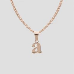 Kayla Lowercase Mini Initial Necklace -Prya Store LowercaseInitialNecklace a PRYA 4