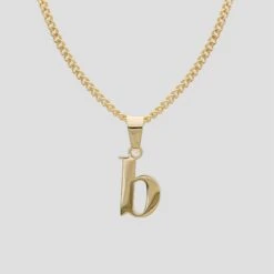 Kayla Lowercase Mini Initial Necklace -Prya Store LowercaseInitialNecklace b PRYA 2