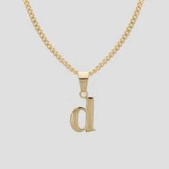 Kayla Lowercase Mini Initial Necklace -Prya Store LowercaseInitialNecklace d PRYA 2