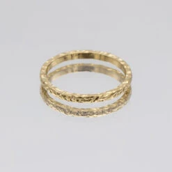 Luiza Hammered Band Ring -Prya Store Luizaring1 gold PRYA 1