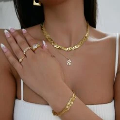 Mae Flat Curb Chain -Prya Store MaeNecklace