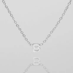 Maia Mini Initial Necklace -Prya Store Maia Mini Initial Necklace B2 silver PRYA