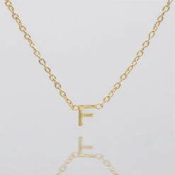 Maia Mini Initial Necklace -Prya Store Maia Mini Initial Necklace F2 gold PRYA