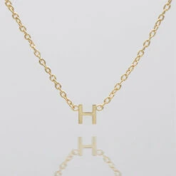 Maia Mini Initial Necklace -Prya Store Maia Mini Initial Necklace H2 gold PRYA