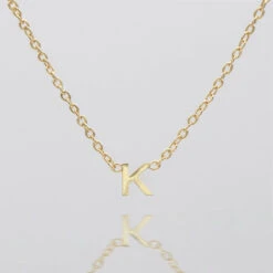 Maia Mini Initial Necklace -Prya Store Maia Mini Initial Necklace K2 gold PRYA