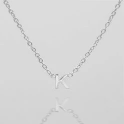 Maia Mini Initial Necklace -Prya Store Maia Mini Initial Necklace K2 silver PRYA